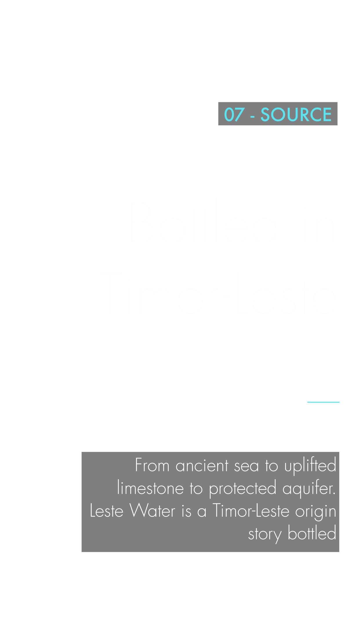 Bottled in Timor-Leste